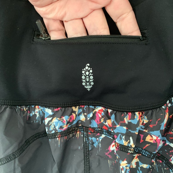 EUC Black and Multicolor Free People FP Movement XS Righteous Runsie - Picture 8 of 16